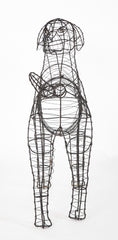 Modern Wire Topiary Form in the Shape of a Labrador Retriever