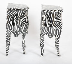 Pair of Zebra Painted Louis XIV Style Commodes