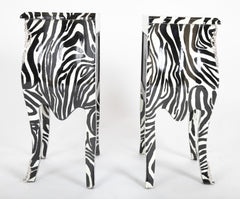 Pair of Zebra Painted Louis XIV Style Commodes