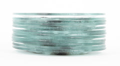 Set of 12 Signed and Hand Decorated Higgins Fused Art Glass Plates