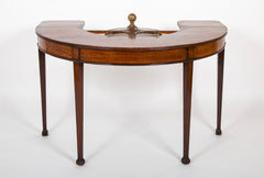Rare George III Mahogany Drop Leaf Hunt Table with Swivel Bottle Server