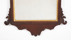 An 18th Century English Chippendale Carved Mahogany Mirror with Gilt Phoenix