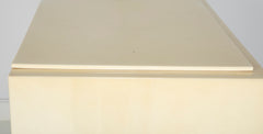 Mid-Century Goatskin Parchment Two Door Cabinet