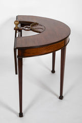 Rare George III Mahogany Drop Leaf Hunt Table with Swivel Bottle Server