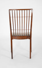 Set of 8 Mid-Century Danish Dining Chairs of Mahogany with Copper Accents