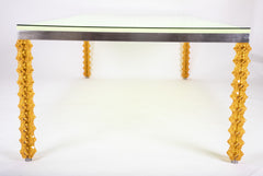 Dining Table Designed by Sawaya & Moroni in Stainless Steel and Lucite