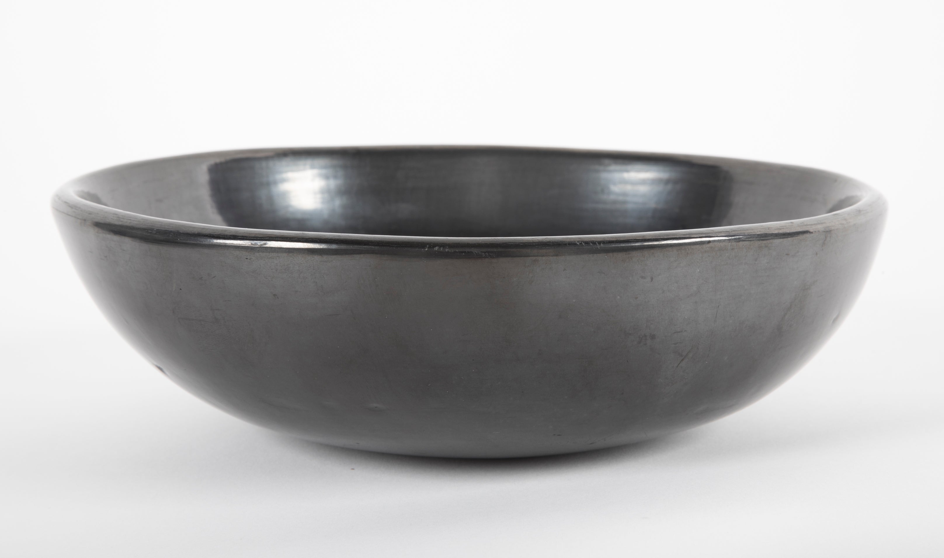 Large Blackware Bowl by Santana and Adam Martinez 'San Ildefonso'
