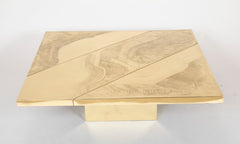 Square Acid Etched Brass Table by Jenalzi
