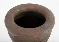 Large Studio Pottery Raku Fired Vase by Bob Sunday