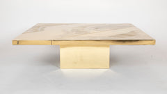 Square Acid Etched Brass Table by Jenalzi