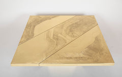 Square Acid Etched Brass Table by Jenalzi