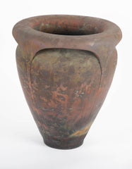 Large Studio Pottery Raku Fired Vase by Bob Sunday