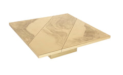 Square Acid Etched Brass Table by Jenalzi
