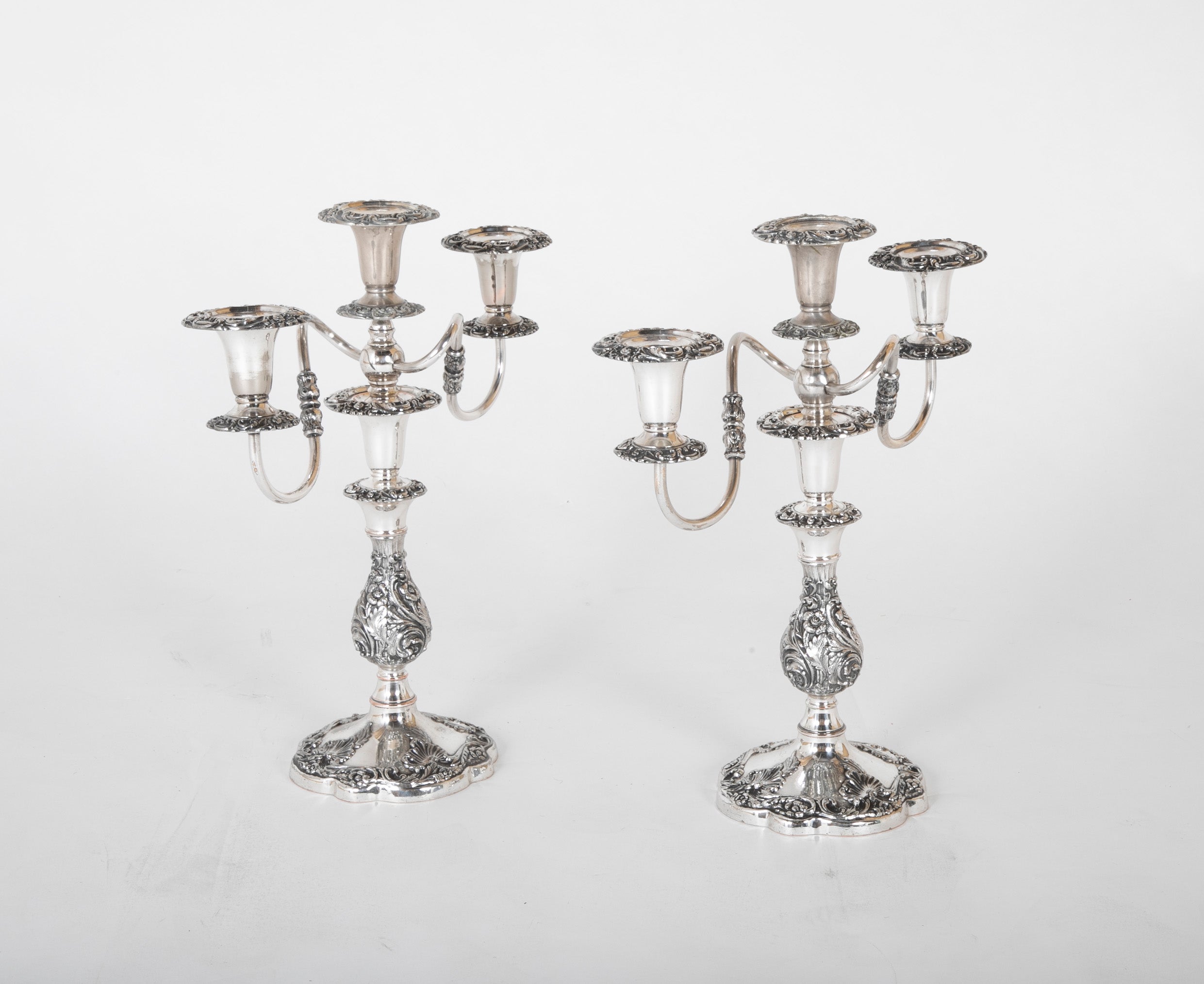 Pair of Early 19th Century Old Sheffield Plate Candlesticks by