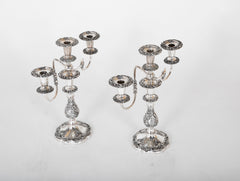 A Pair of 19th Century Sheffield Silver Plated Candelabra