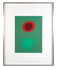 "Chrome Green" a Serigraph by American Abstract Artist Adolf Gottlieb