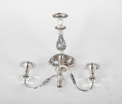 A Pair of 19th Century Sheffield Silver Plated Candelabra