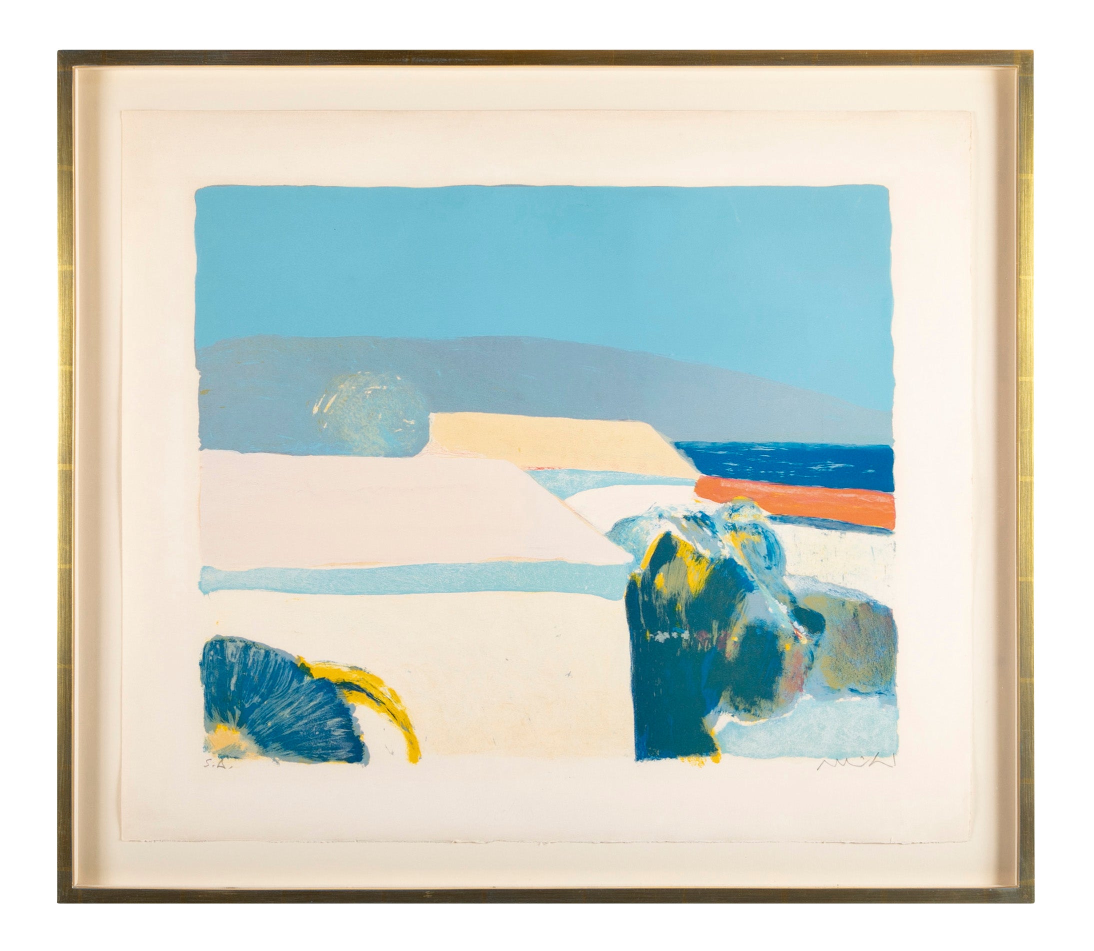 "Paysage" Lithograph in Colors by Roger Muhl
