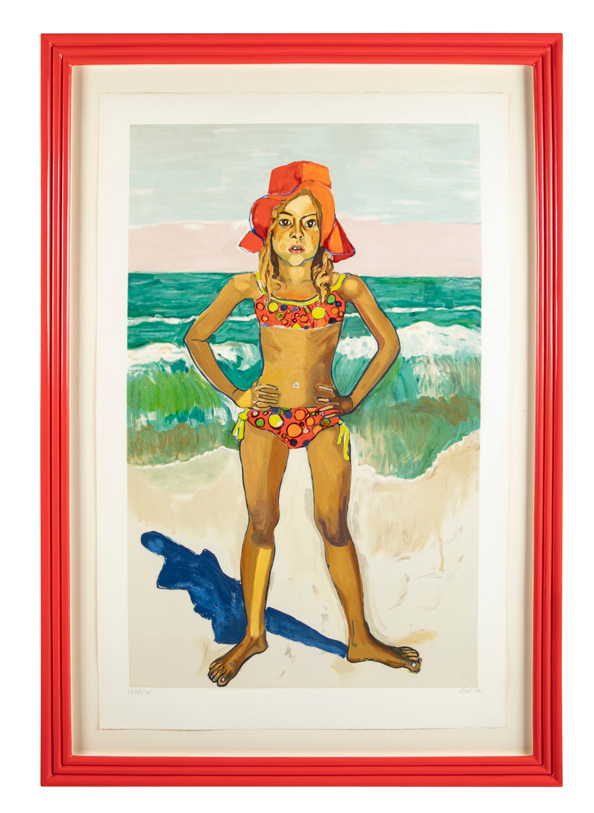 "Bather with Red Hat" by American Visual Portrait Artist Alice Neel