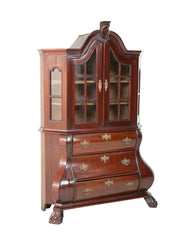 A Late 18th Century Miniature Dutch Kettle Base Paw Foot Bookcase