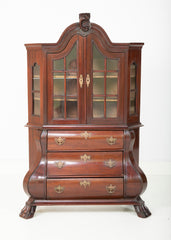 A Late 18th Century Miniature Dutch Kettle Base Paw Foot Bookcase