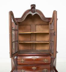 A Late 18th Century Miniature Dutch Kettle Base Paw Foot Bookcase
