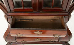 A Late 18th Century Miniature Dutch Kettle Base Paw Foot Bookcase