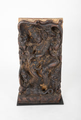 A 19th Century Hindu Carved Panel of a Dancing God