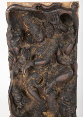 A 19th Century Hindu Carved Panel of a Dancing God