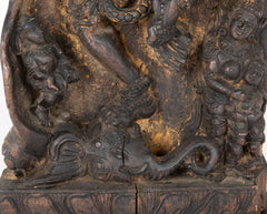 A 19th Century Hindu Carved Panel of a Dancing God