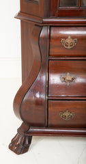 A Late 18th Century Miniature Dutch Kettle Base Paw Foot Bookcase