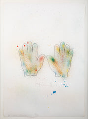 "Hands" Lithograph in Colors by Jim Dine