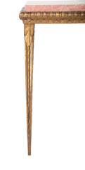 Gilt Metal and Marble Console Table in the Manner of Gilbert Poillerat