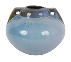 A blue glazed Fulper vase