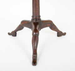George II Carved Oak  Tilt Top Isle of Man Tripod Table