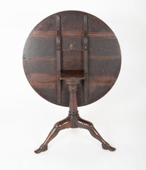 George II Carved Oak  Tilt Top Isle of Man Tripod Table