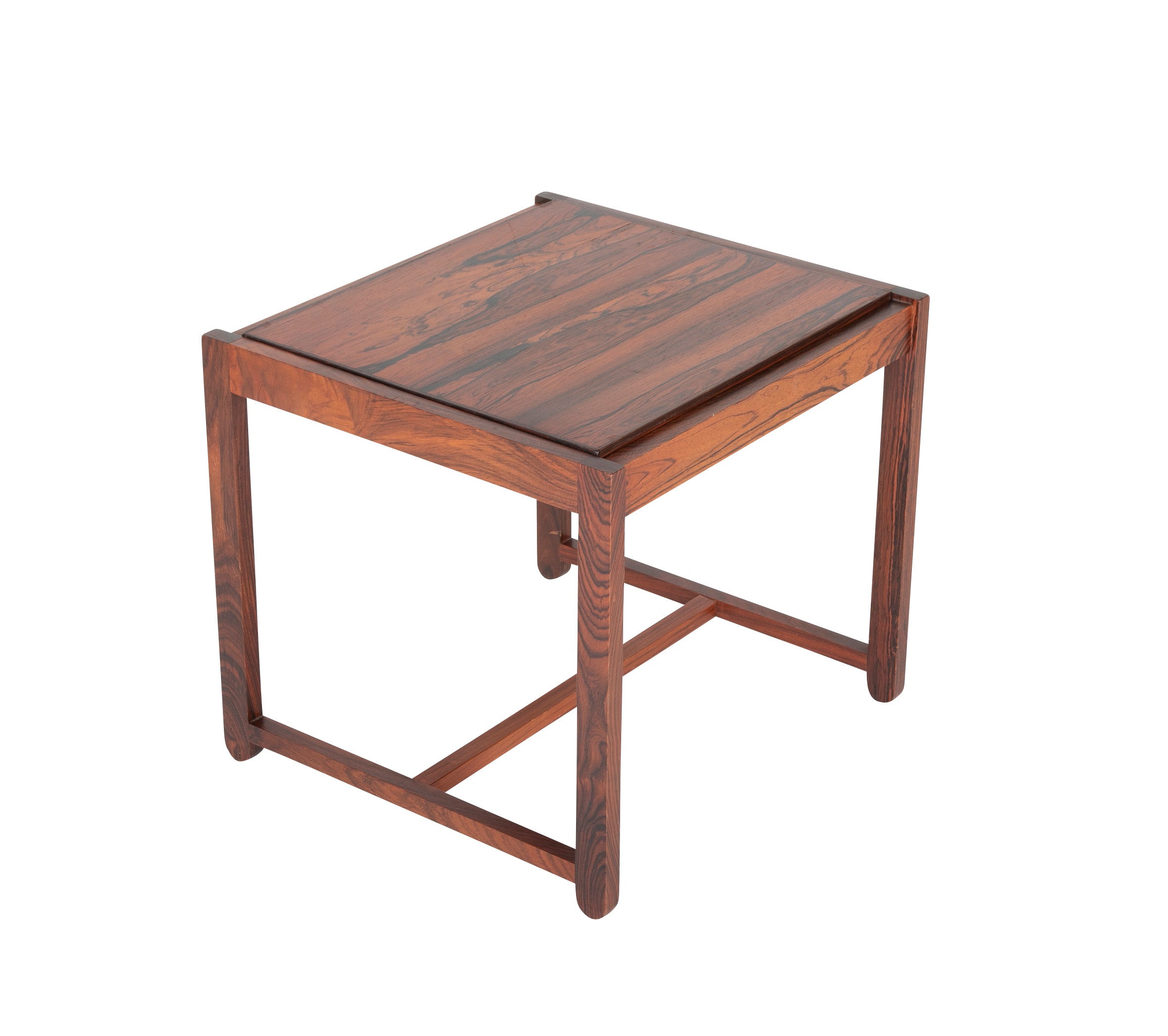 Danish Rosewood Flip Top Side Table / Stool by Oddense Maskinsnedkeri Danish Rosewood Flip Top Side Table / Stool by Oddense Maskinsnedkeri