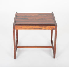Danish Rosewood Flip Top Side Table / Stool by Oddense Maskinsnedkeri