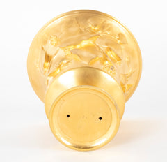 A French Gilt Bronze Footed Vase by F. Barbedienne