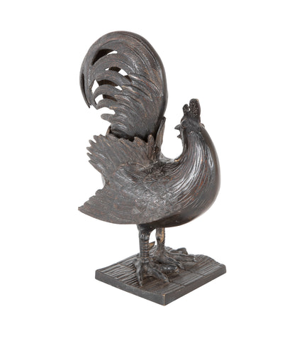 Japanese Patinated Bronze Incense Burner in the Form of a Rooster