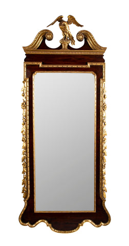 Mid 18th Century Mahogany & Parcel Gilt Mirror