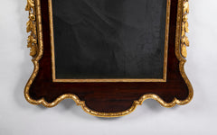 Mid 18th Century Mahogany & Parcel Gilt Mirror