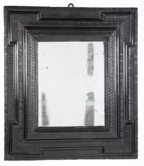 An 18th Century Dutch Ripple Ebonized Framed Mirror