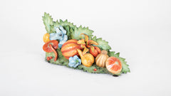 Large 3 Part Porcelain Garniture Set with Fruit, Flowers & Vegetables by Katherine Houston