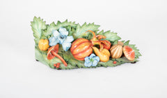 Large 3 Part Porcelain Garniture Set with Fruit, Flowers & Vegetables by Katherine Houston