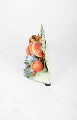 Large 3 Part Porcelain Garniture Set with Fruit, Flowers & Vegetables by Katherine Houston