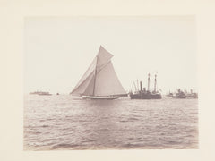 Original Nathaniel Stebbins Photograph "Mayflower" Winning America's Cup Race - September 1886
