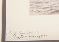 Original Nathaniel Stebbins Photograph "Mayflower" Winning America's Cup Race - September 1886