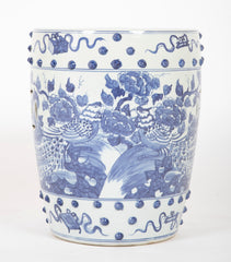 A Pair of Chinese Export Porcelain Stools with Peacock Decor