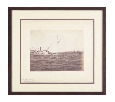 Original Nathaniel Stebbins Photograph of "Mayflower" Winner of the 1886 America's Cup Race